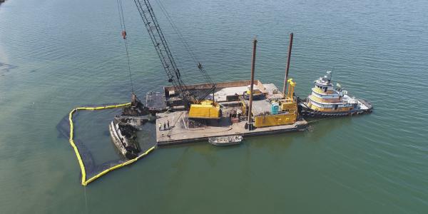 Windjammer removal. Photo: Jason Thompson Swinomish Indian Tribal Community