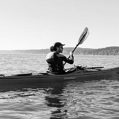 Carter Webb kayaking