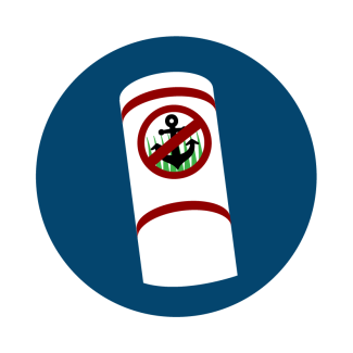 Anchor out buoy icon