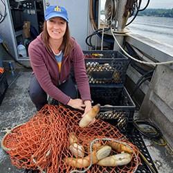 Liz Tobin with shellfish