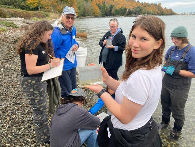 Conway Middle School eighth graders participating in Kids on the Beach Program. Photo: Annie England