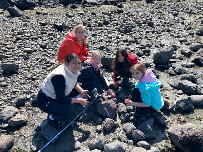 Conway Middle School eighth graders participating in Kids on the Beach Program. Photo: Annie England