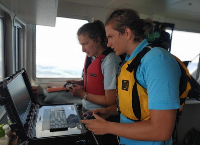 Nathaniel Ashford piloting ROV