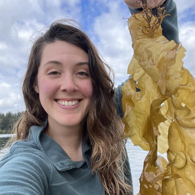 Woman holding help Morgan Arrington