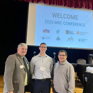 kagit County Commissioner Ron Wesen, NW Straits Director Lucas Hart, Swinomish Indian Tribal Community Chairman Steve Edwards.