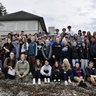 Conway Middle School eighth graders participating in Kids on the Beach Program. Photos: Annie England